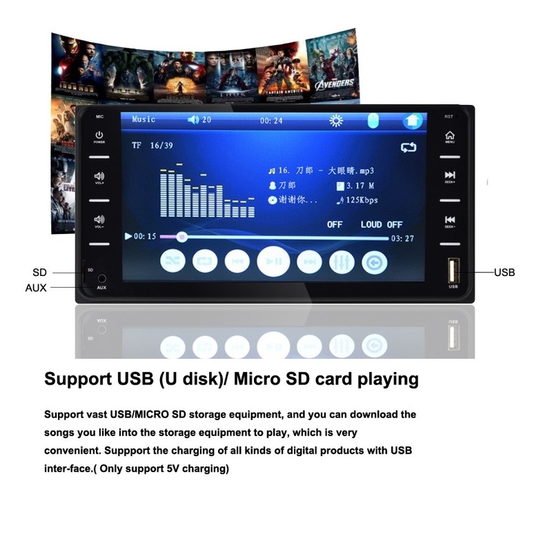 Đầu MP5 DVD Âm Thanh Chất Lượng Cao Cho Xe Hơi Toyota Corolla