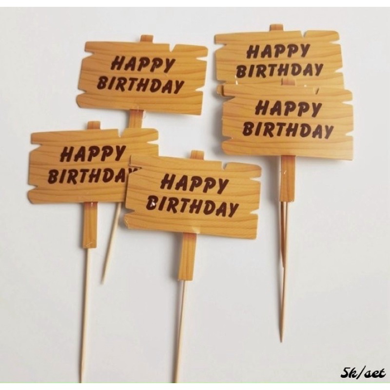 Combo 3 set cắm trang trí bánh kem ( set 5 que )