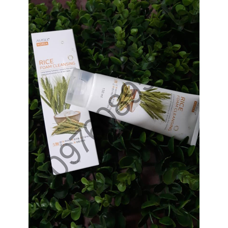 SỮA RỬA MẶT AMISILK MẦM GẠO HÀN QUỐC - RICE FOAM CLEANSING