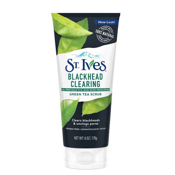 Sữa Rửa Mặt Tẩy Tế Bào Chết St.Ives Blackhead Clearing Trà Xanh 170g