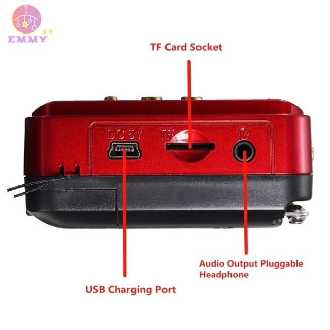 Máy nghe đài FM K11 tích hợp nghe nhạc Mp3 có cổng USB khe đọc thẻ TF