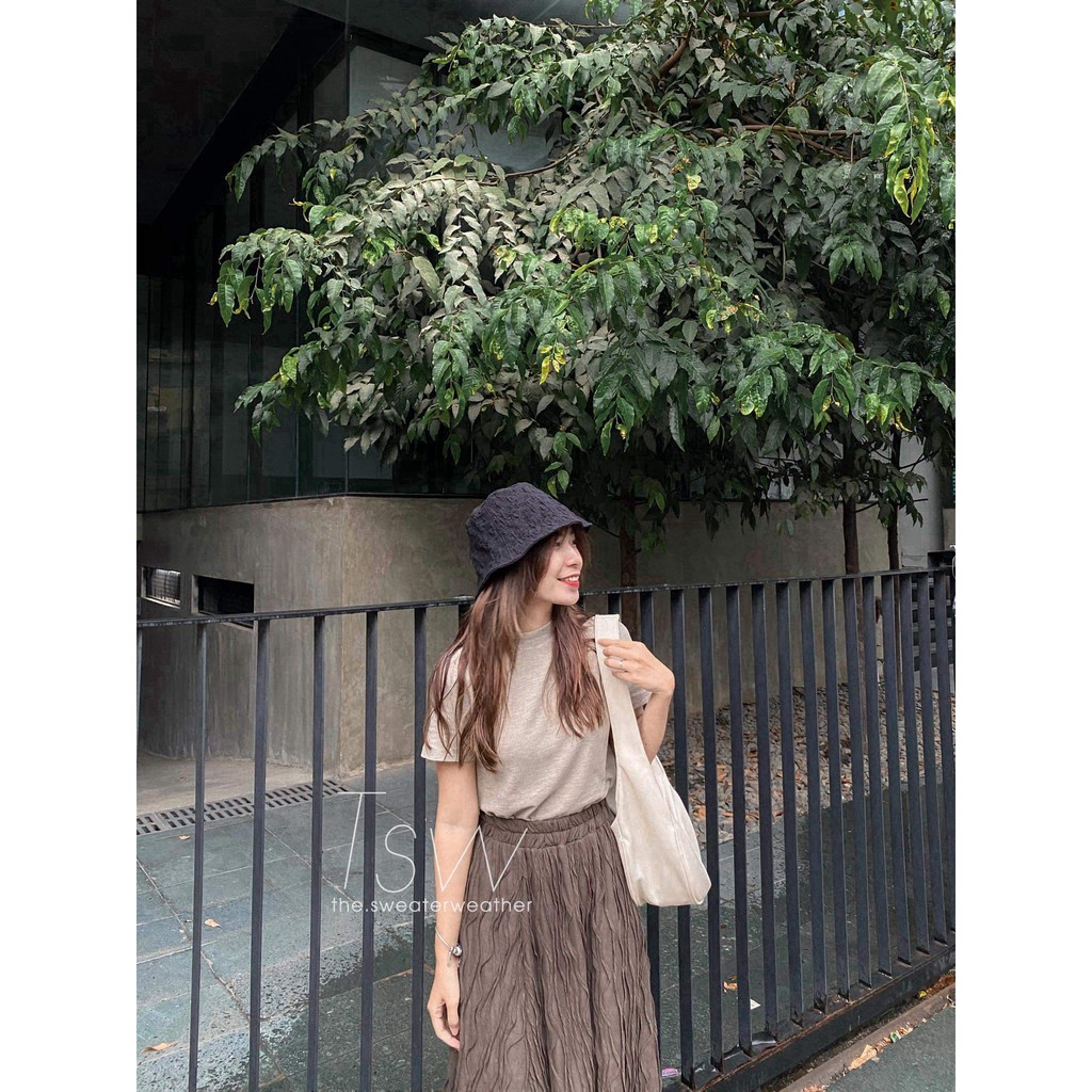 QN003 FGU Áo thun len cộc tay trơn cổ cao 64