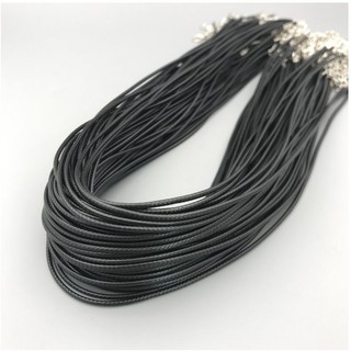 100 vòng cổ sáp da đen size 1.5mm