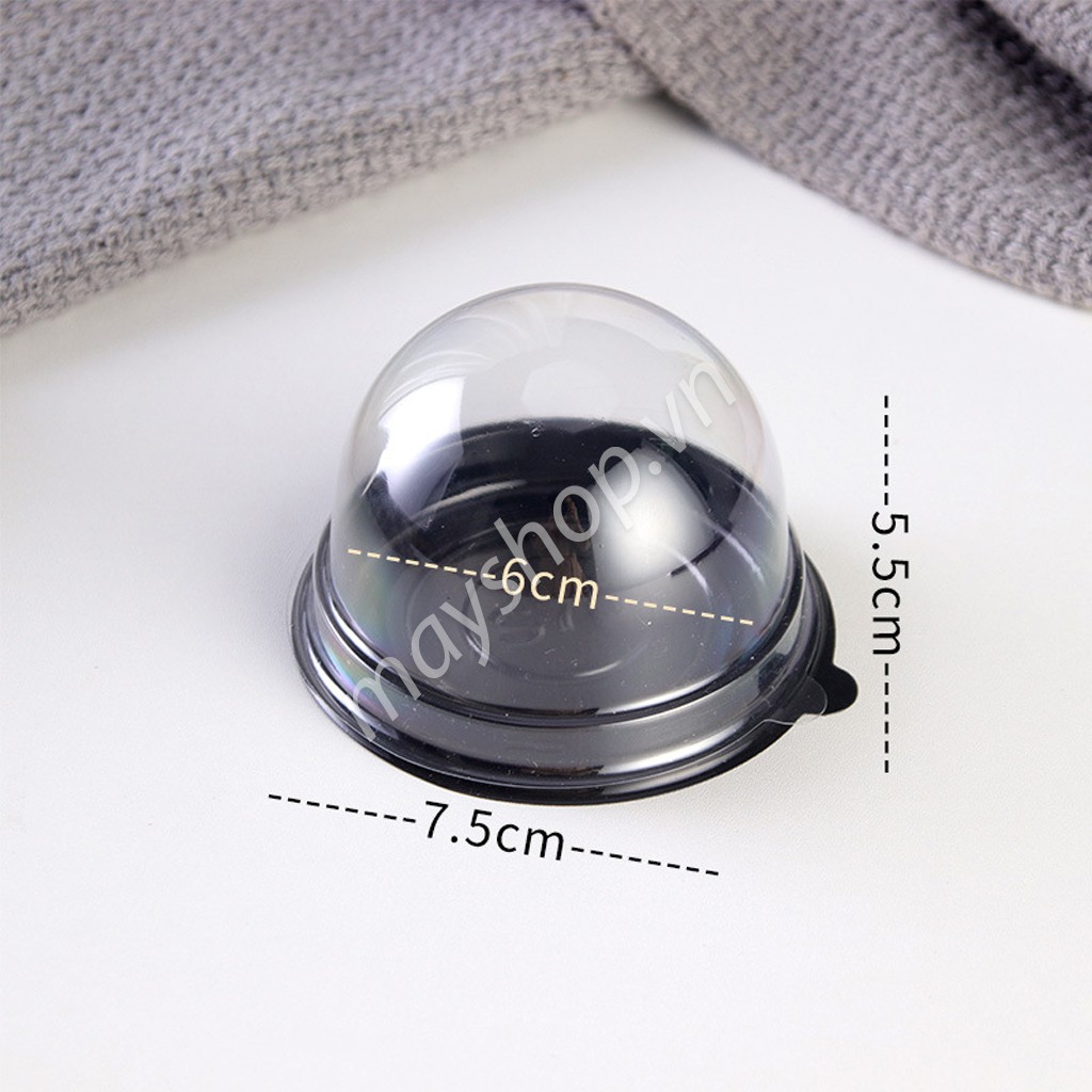Hộp nhựa tròn XY68 đế vàng (50 chiếc)