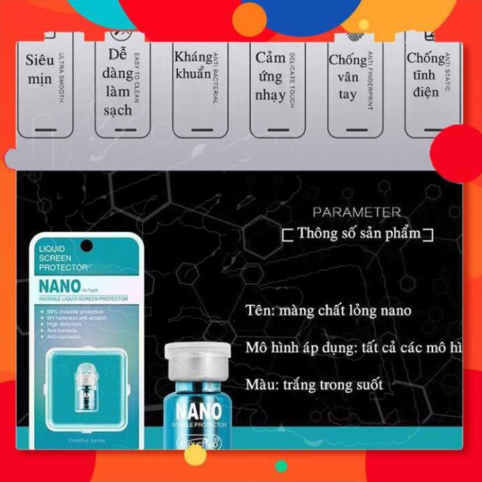 [C] KEO DUNG DỊCH NANO 9H PHỦ MÀN HÌNH ĐIỆN THOẠI ( CHỐNG XƯỚT, CHỐNG VÂN TAY) -rẻ