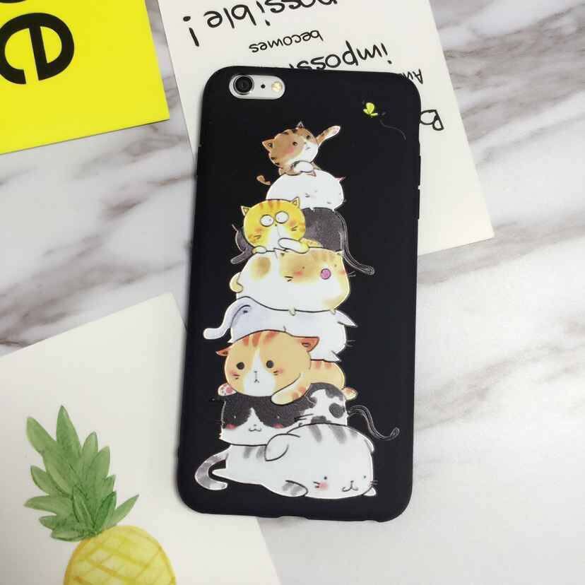 Ốp Iphone 6/6Plus/7/7Plus Silicon Mèo