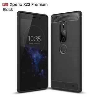 Ốp điện thoại mềm sợi carbon màu trơn cho SONY XPERIA XZ2 PREMIUM XZ2 compact