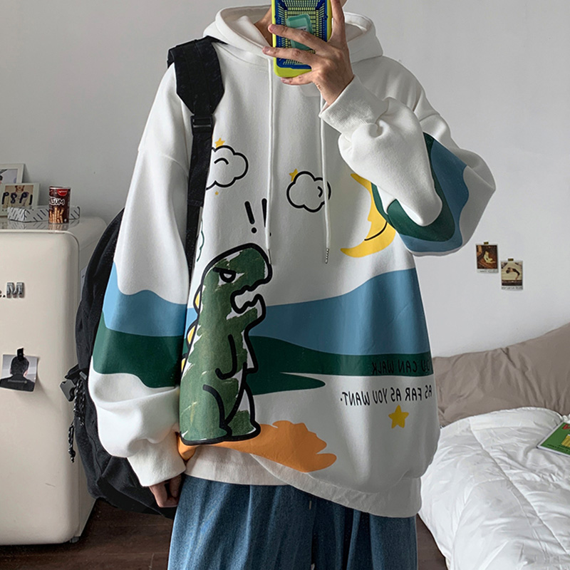 Áo Hoodies Có Nón Dài Tay In Hình Khủng Long Đáng Yêu | BigBuy360 - bigbuy360.vn