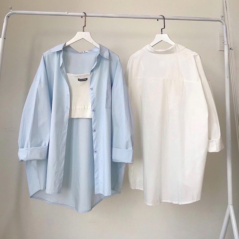 Áo Sơ Mi Basic Túi Ngực Form Rộng Phong Cách Hàn Quốc Chan House.