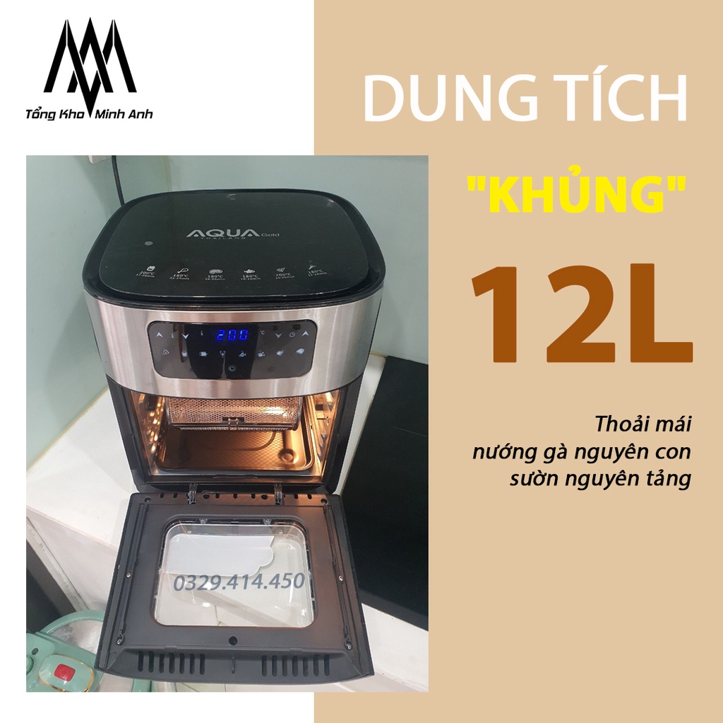 Nồi chiên không dầu AQUA - Nồi chiên Aqua Gold 9.5L  - Công nghệ Rapid Air  - Hàng chính hãng