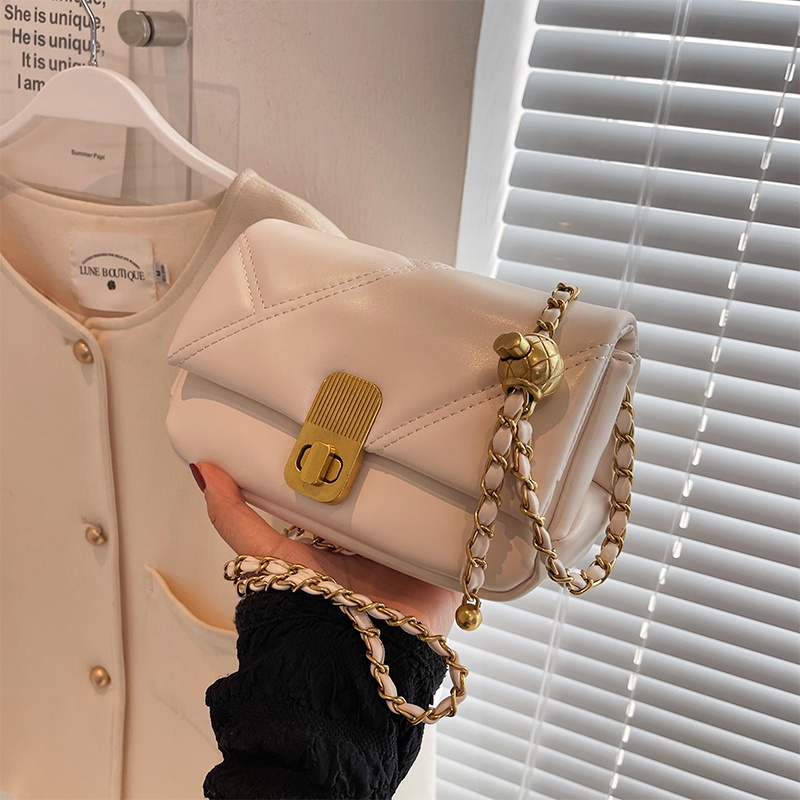 Túi Đeo Vai Hình Vuông Cỡ Nhỏ Họa Tiết Bóng Vàng Phong Cách Hàn Quốc Thời Trang Cho Nữ