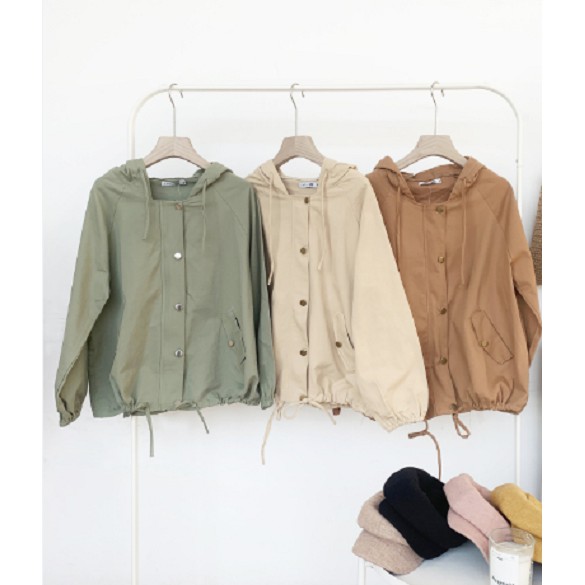 Áo khoác kaki dáng suông có mũ - LYRA | BigBuy360 - bigbuy360.vn