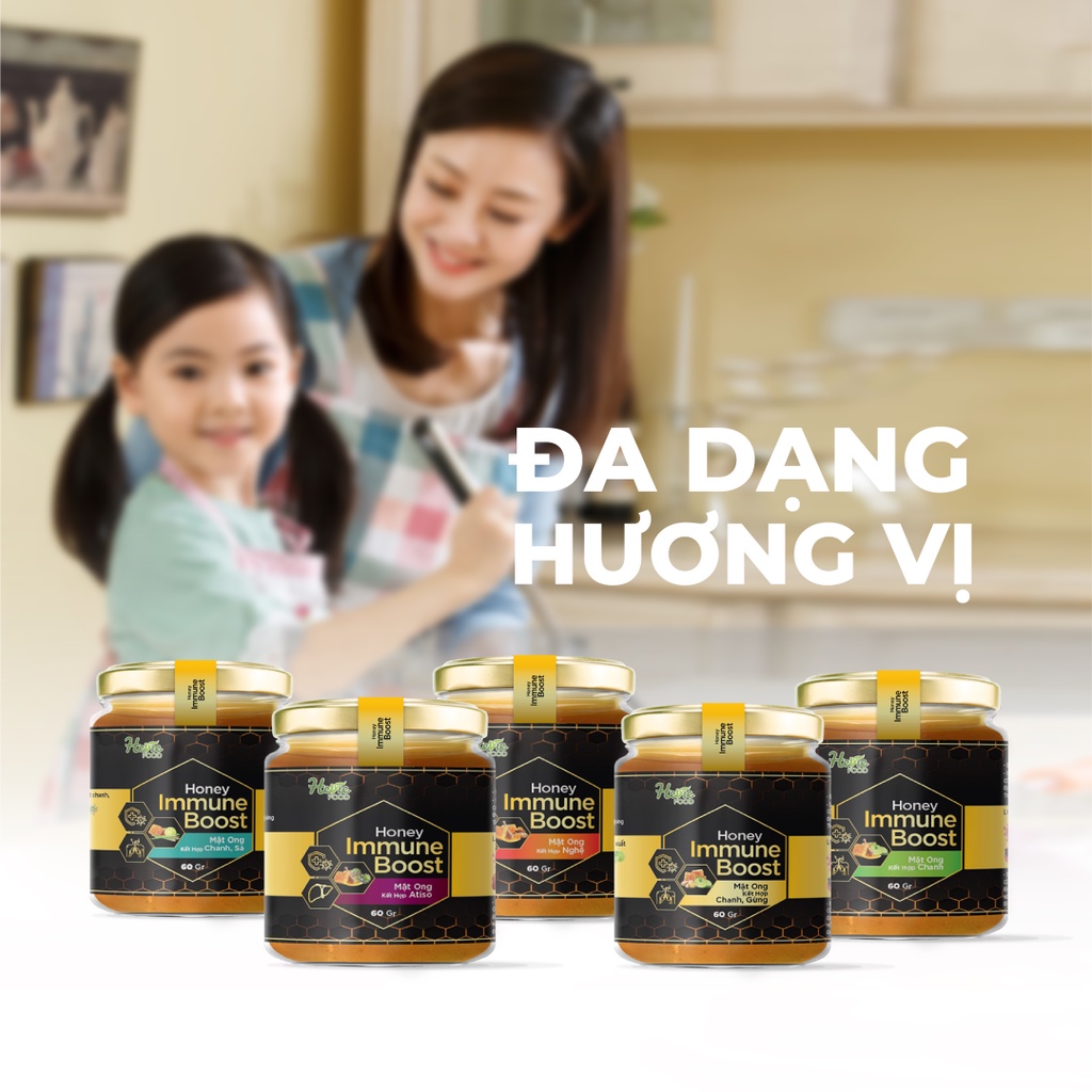 Mật ong chiết xuất Immnuneboost 500G HeVieFood tăng cường đề kháng