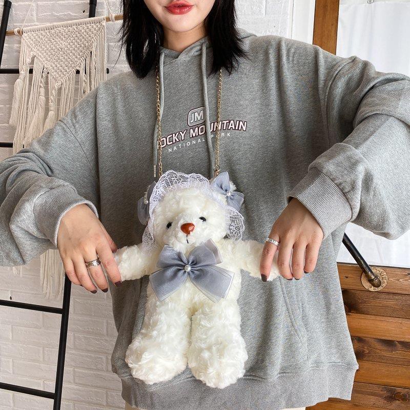 ▨✲■Hoạt hình dễ thương Nhật Bản gấu lolita mềm mại chị em gái túi nhỏ búp bê sang trọng Hàn Quốc