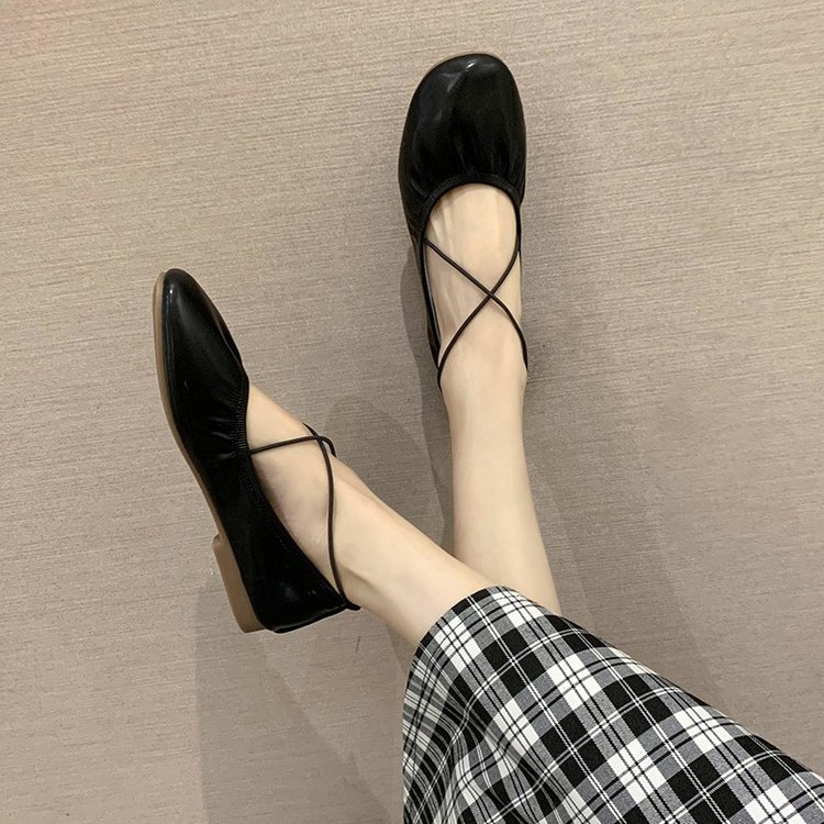 [ Mã 66CBSALE giảm 30K đơn 200K] Giày búp bê gót bằng mũi vuông phong cách Hàn Quốc nữ tính | BigBuy360 - bigbuy360.vn