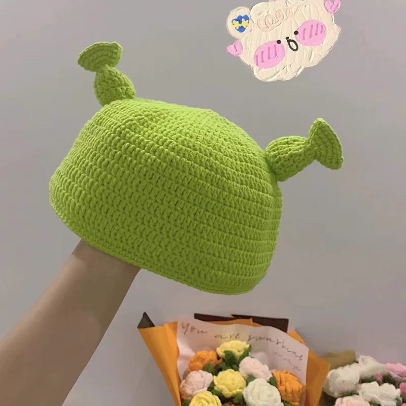 DIY Gói Nguyên Liệu Móc Len Mũ Shrek Ngộ Nghĩnh - Quà Tặng Handmade Tự Làm Ý Nghĩa [Có hướng dẫn]