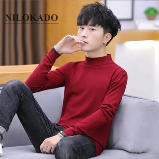 Áo len nam cổ lửng 3 phân hàn quốc