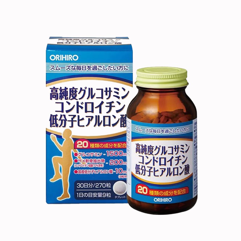 Glucosamine và Chondroitin Orihiro 270 viên - Giúp bổ xương khớp, giảm đau do thoái hóa