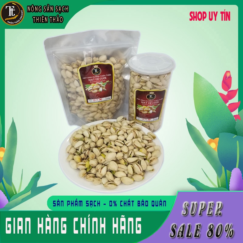 Hạt dẻ cười mỹ chưa tẩy loại 1 organic bao xanh ngon 500g