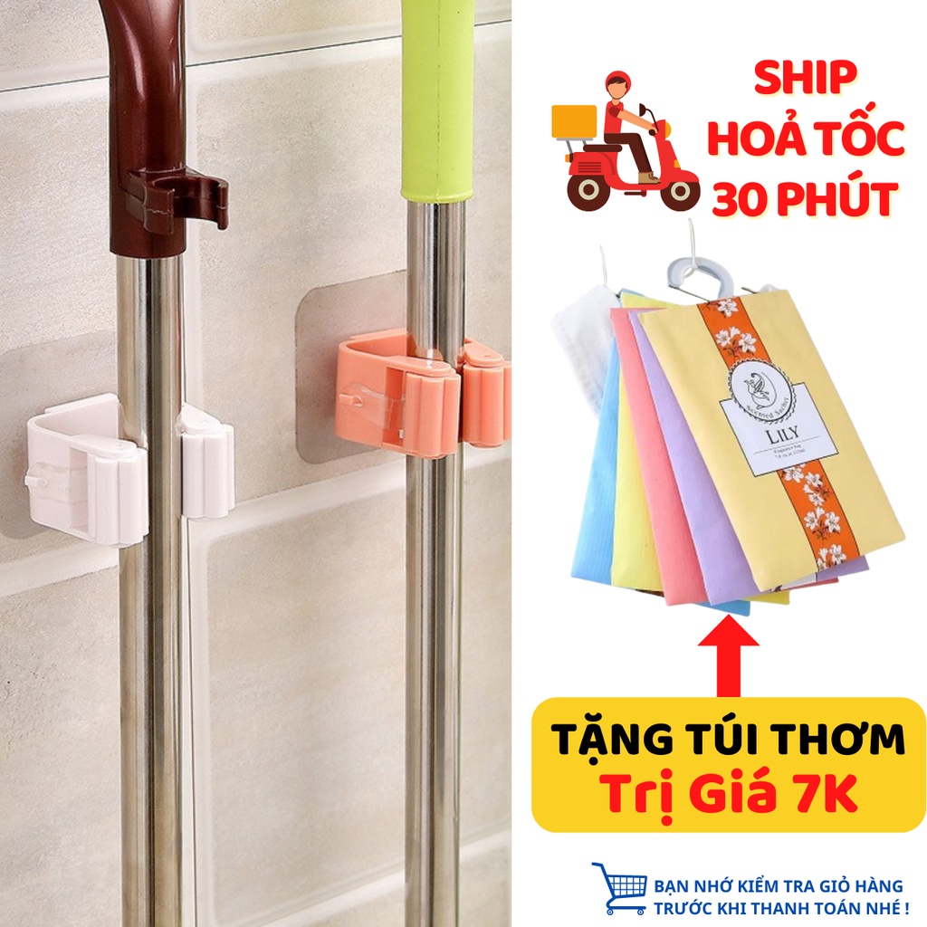 ⚡FREE SHIP⚡ Móc Treo Chổi Treo Cây Lau Nhà Dán Tường Nhà Tắm, Phòng Bếp Tiện Dụng Siêu Chắc Chắn Tiết Kiệm Không Gian