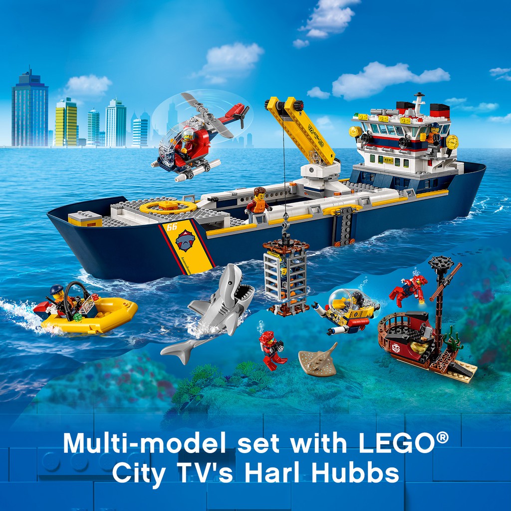 LEGO CITY 60266 Tàu Thám Hiểm Đại Dương ( 745 Chi tiết)