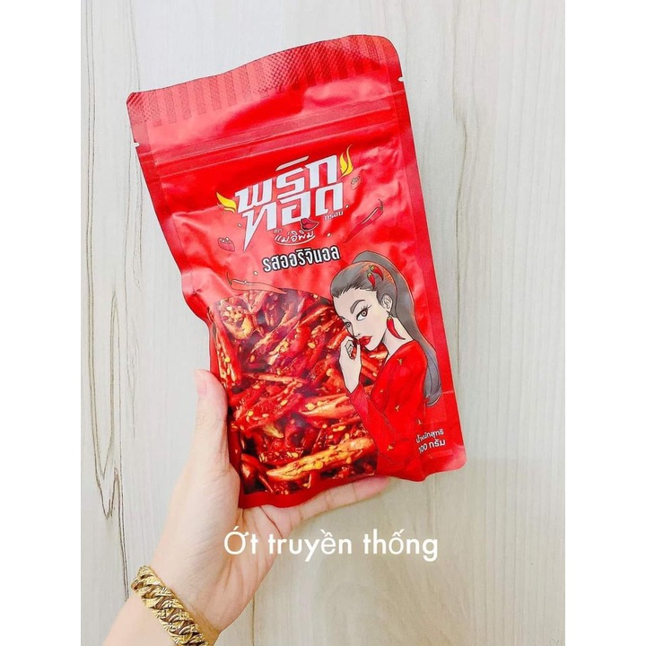 Snack Ớt khô Thái Lan tẩm gia vị tomyum/ da heo/ trứng muối/siêu cay túi 100g | BigBuy360 - bigbuy360.vn
