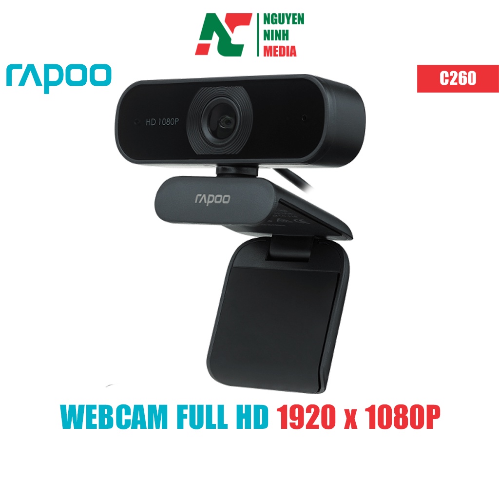 [Mã 1511ELSALE hoàn 7% đơn 300K] Webcam Rapoo C260 Độ Phân Giải Full HD 1080p - Hàng Chính Hãng | WebRaoVat - webraovat.net.vn