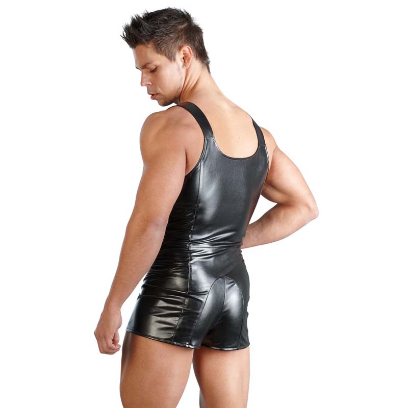 Bộ Jumpsuit Da Bóng Ôm Sát Gợi Cảm Cho Nam | BigBuy360 - bigbuy360.vn