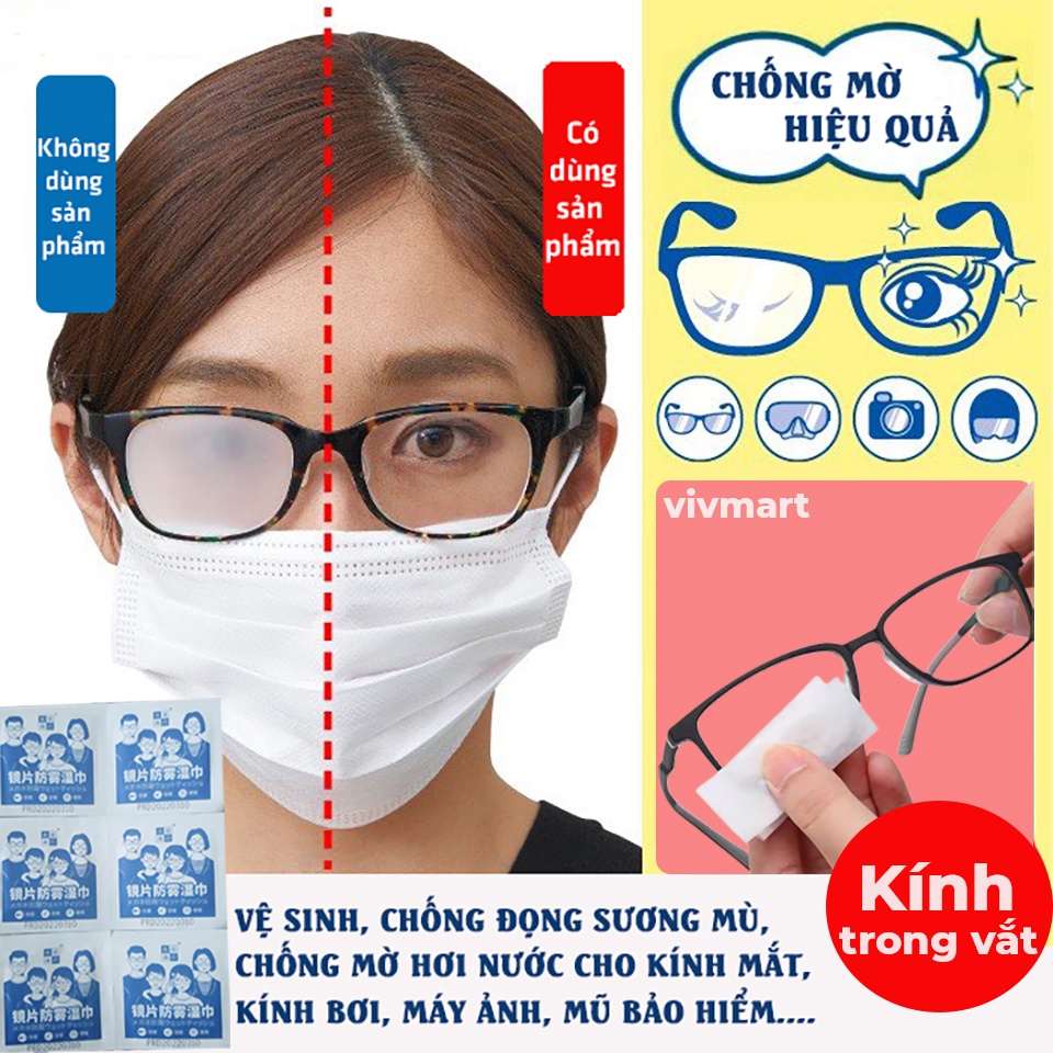 ✅ Khăn Lau Kính Chống Bám Hơi Nước, Chống Bụi, Diệt Khuẩn, Làm Sạch Công Nghệ Nano Nhật Bản