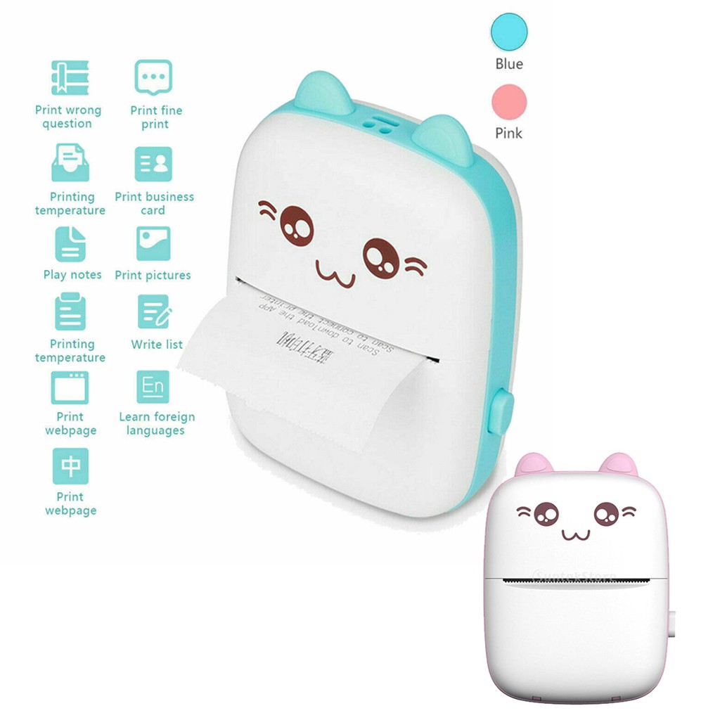 Máy In Nhiệt Mini Bubble Shop61 57x30mm Màu Xanh Dương