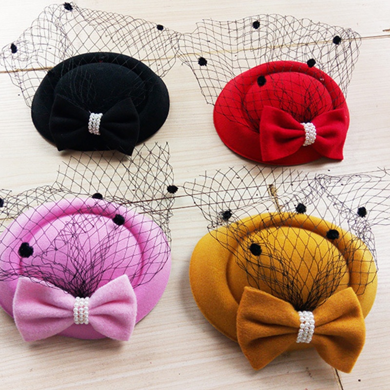 Kẹp Tóc Trang Trí Hình Nón Lưới Dễ Thương Dành Cho Nữ