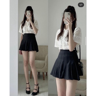 Áo sơ mi cổ đức ren