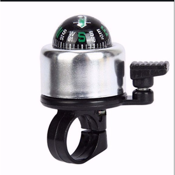 Chuông xe đạp hợp kim nhôm mạ điện nhiều màu có la bàn hình cầu