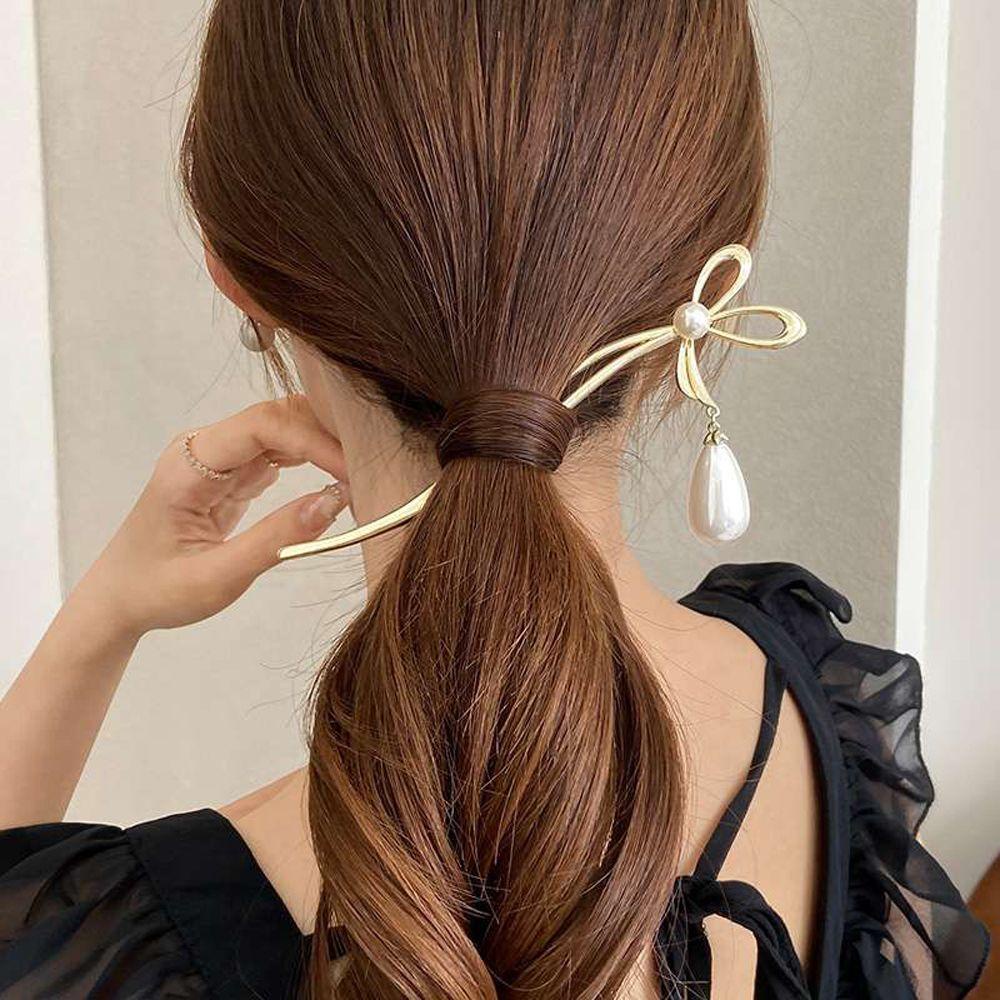 Trâm Cài Tóc Đính Nơ Phong Cách Hàn Quốc Hiện Đại Cao Cấp Cho Nữ