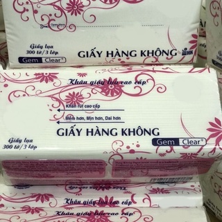Giấy rút lụa, giấy rút hàng không, giấy ăn siêu mềm (300 tờ)