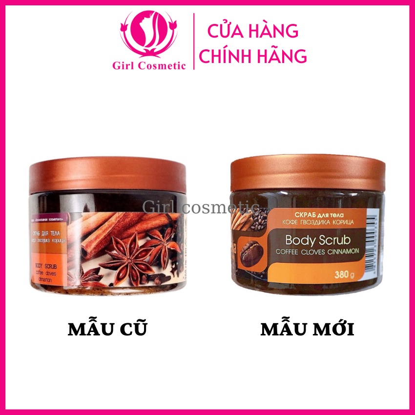 Tẩy tế bào chết toàn thân cà phê đinh hương quế làm sạch da dưỡng da trắng mịn giúp body mềm mại, săn chắc 380g | BigBuy360 - bigbuy360.vn