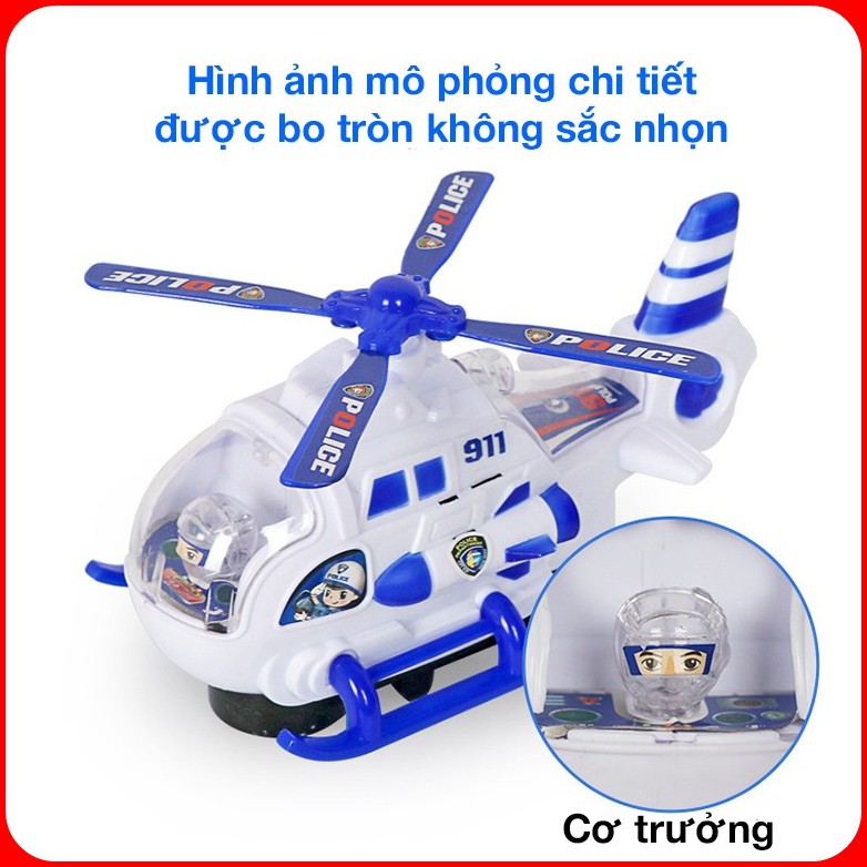 Đồ chơi máy bay trực thăng chạy pin có âm thanh và ánh sáng di chuyển linh hoạt cực hay cho bé yêu
