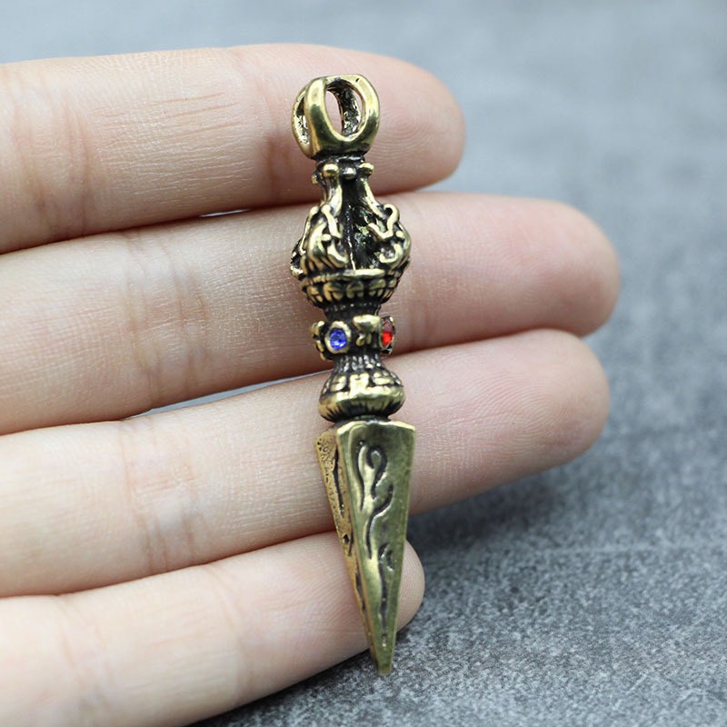 Tượng Phong Thủy Bằng Đồng Hình Chày Ma Thuật Tây Tạng Kim Cương