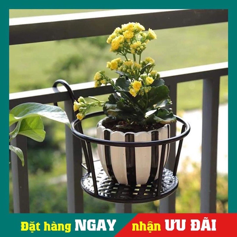 Giỏ treo hoa ban công trang trí decor GREEN HOME hàng loại 1