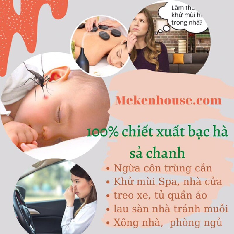 [HOT] TINH DẦU SẢ CHANH NGUYÊN CHẤT MẸ KEN 100ml -Diệt khuẩn, giảm căng thằng, đuổi muỗi, côn trùng, xông hơi, giải cảm