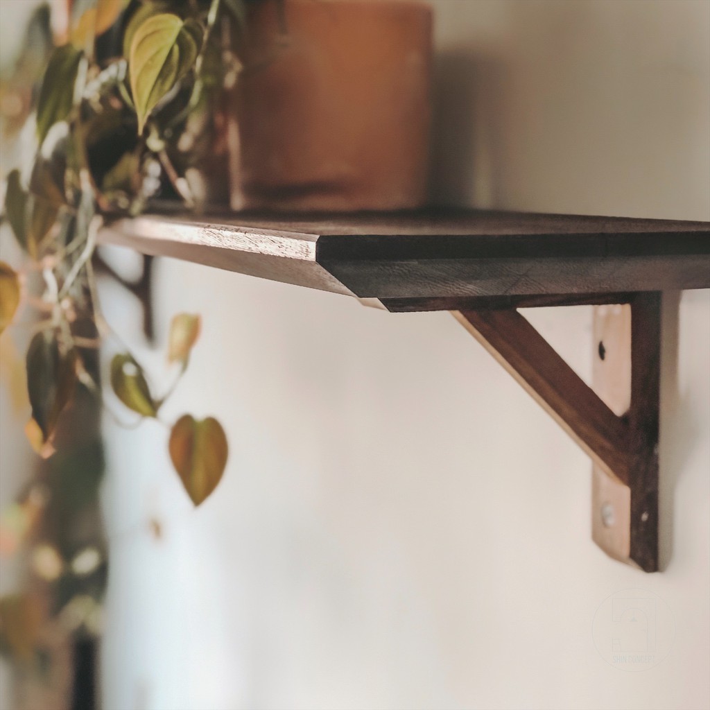 Kệ gỗ tự nhiên SHIN CONCEPT - có chân kệ - 3 kích thước dài 60cm, 90cm ,120 cm