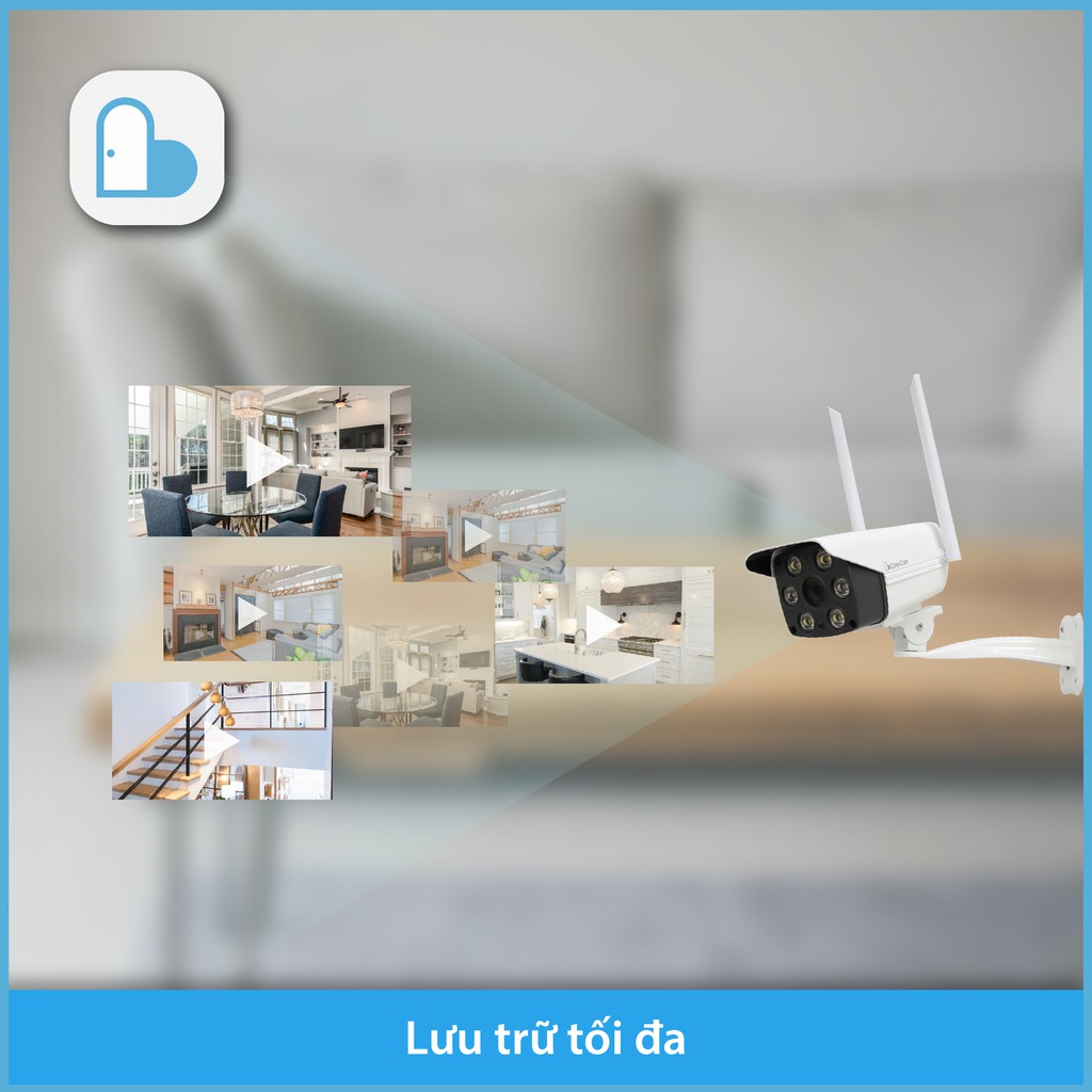 Camera wifi ngoài trời Carecam CV925M 2.0MP Full HD 1080P, xem 4 khung hình và xem đêm có màu.