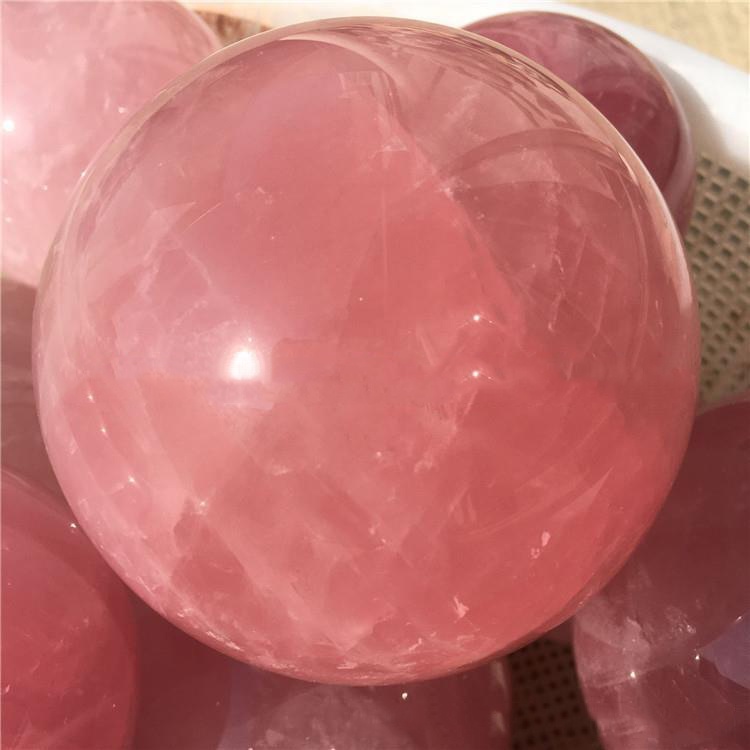 Quả Cầu Pha Lê Hồng Tự Nhiên Đá Thạch Anh Tự Nhiên