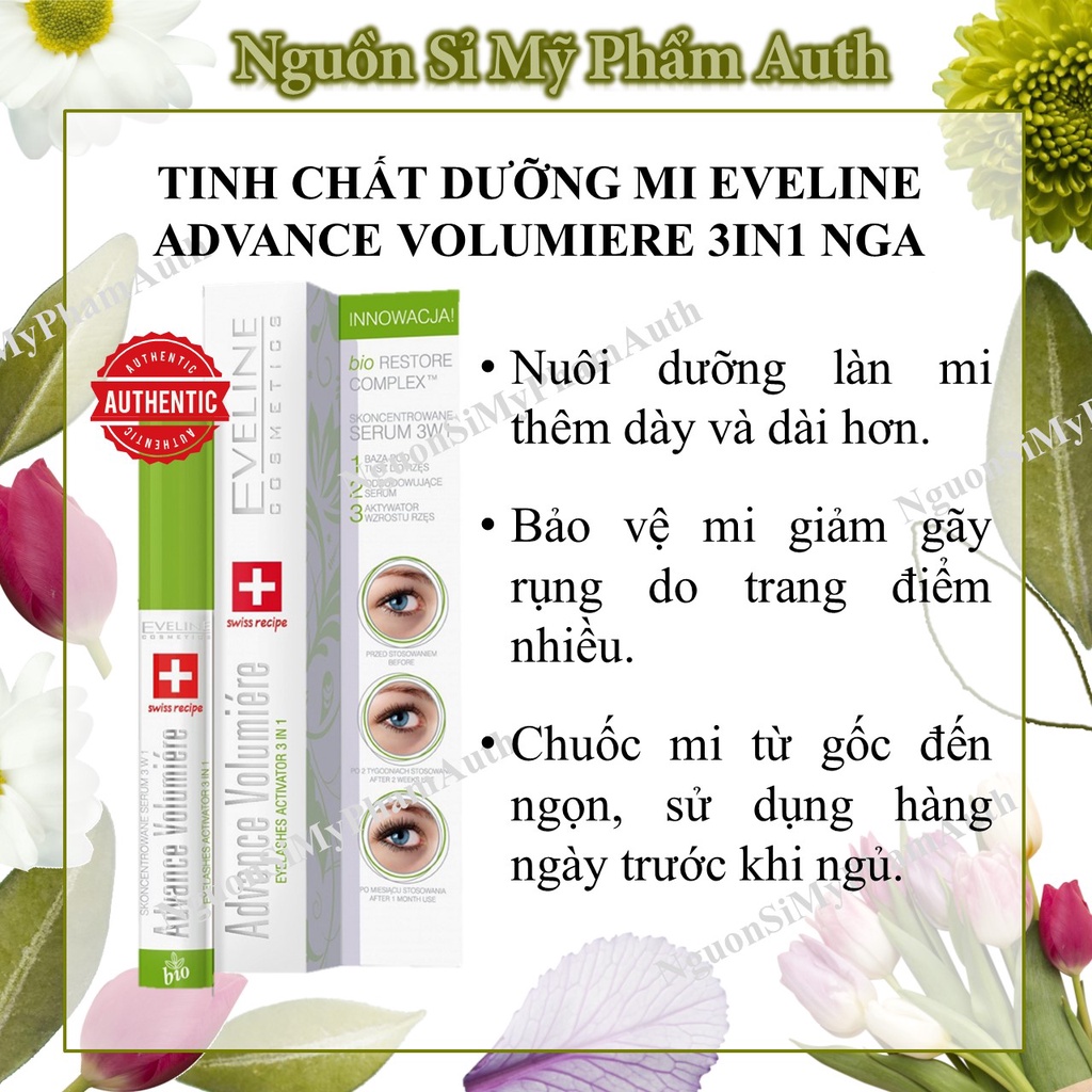 DƯỠNG KÍCH MI DÀY VÀ DÀI MI EVELINE 3IN1