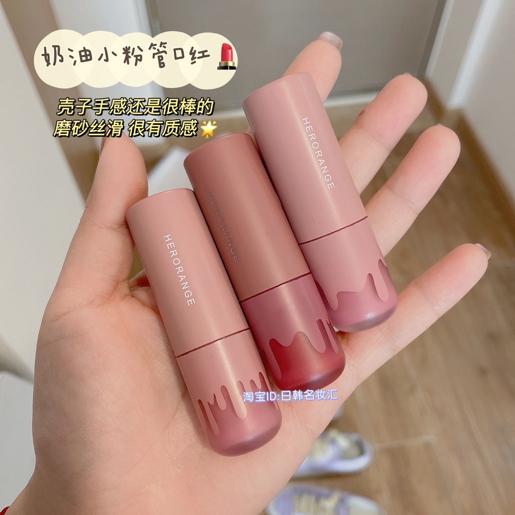 Son thỏi lì Herorange vỏ hồng loại mới - Sammi beauty - G8