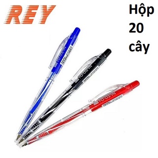 Hộp 20 bút bi bấm 𝑻𝒉𝒊𝒆̂𝒏 𝑳𝒐𝒏𝒈 fo-03/vn flexoffice ngòi 0.5mm