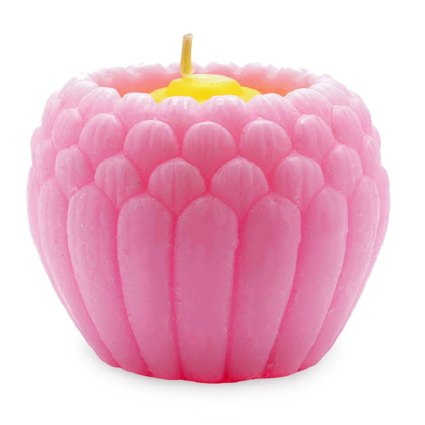 Nến hoa sen Nhật Quang Minh Candle FTRAMART NQM3629 9 x 9 x 7 cm (Hồng)