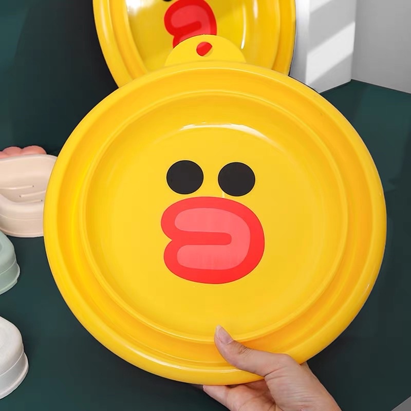 Chậu silicon gấp gọn hình vịt vàng đa năng tắm rửa mặt cho bé tiện lợi thông minh