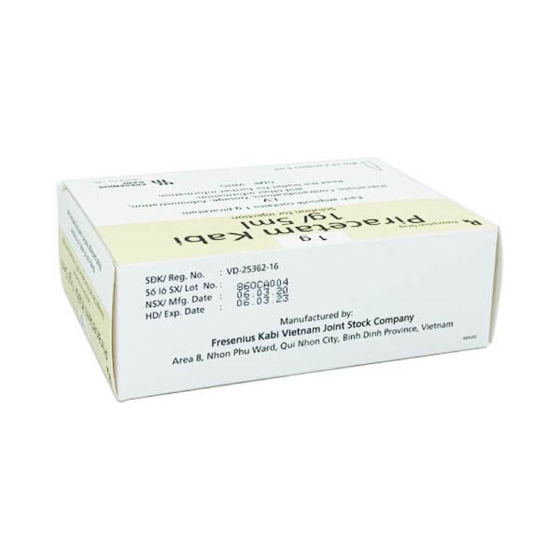 Piracetam 1g hộp 12 ống