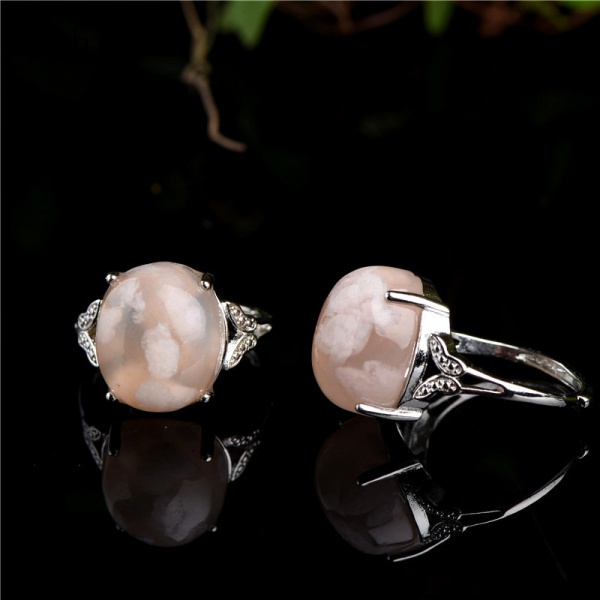 Natural Cherry Agate Color Rings